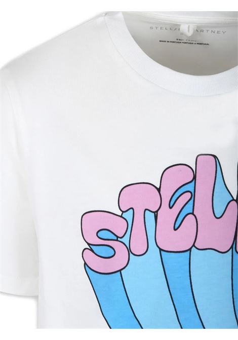 STELLA MCCARTNEY KIDS T-Shirt Bianca Con Grafica Stella - STELLA MCCARTNEY KIDS