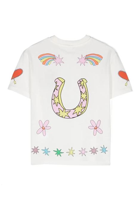 STELLA MCCARTNEY KIDS T-Shirt Bianca Con Grafica Stelle Cadenti - STELLA MCCARTNEY KIDS