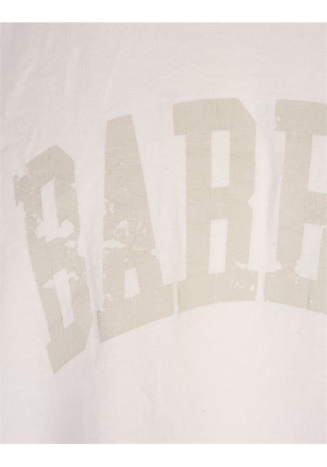 BARROW T-Shirt Bianca Con Lettering E Stampa Grafica Con Smile - BARROW