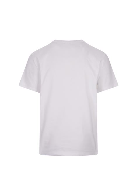 ALEXANDER MCQUEEN T-Shirt Bianca Con Logo Bicolore - ALEXANDER MCQUEEN