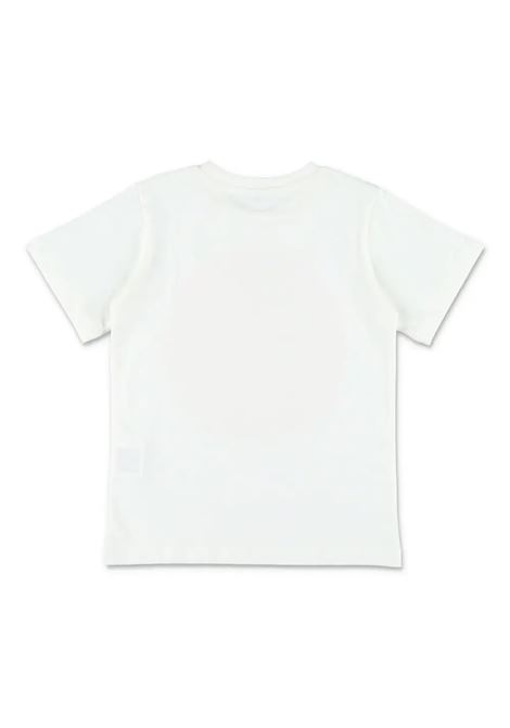 STELLA MCCARTNEY KIDS T-Shirt Bianca Con Logo Circolare Rosa - STELLA MCCARTNEY KIDS