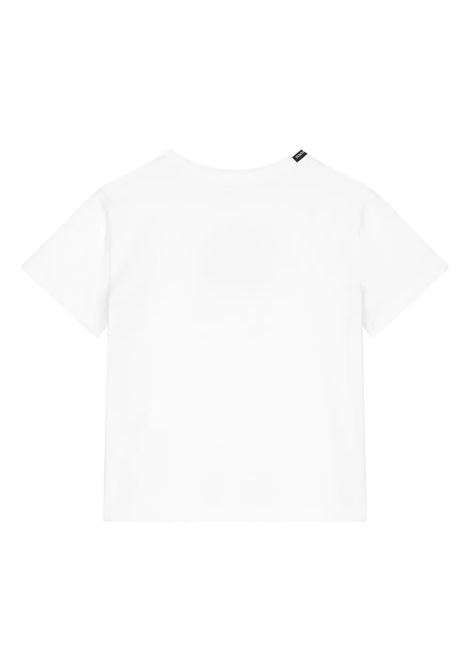 DOLCE & GABBANA KIDS T-Shirt Bianca Con Logo DG Rosa - DOLCE & GABBANA KIDS