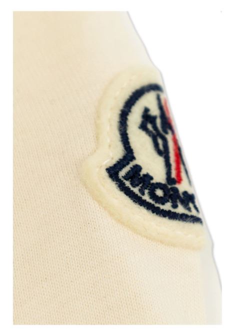 MONCLER ENFANT T-Shirt Bianca Con Logo Di Cristalli - MONCLER ENFANT