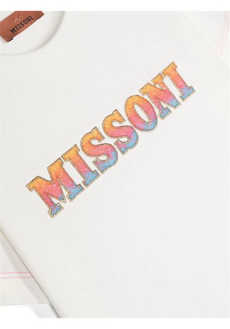 MISSONI KIDS T-Shirt Bianca Con Logo Multicolore - MISSONI KIDS