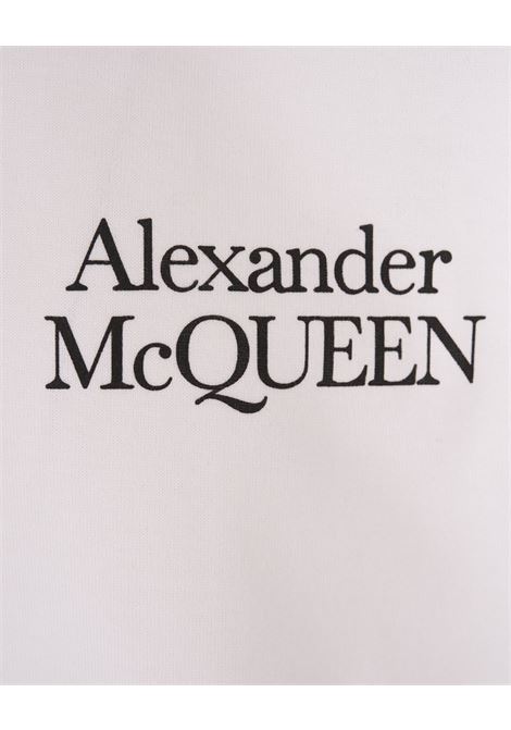 ALEXANDER MCQUEEN T-Shirt Bianca Con Logo Oversize - ALEXANDER MCQUEEN