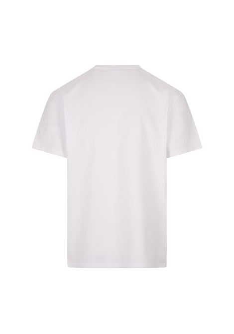 ALEXANDER MCQUEEN T-Shirt Bianca Con Logo Riflesso - ALEXANDER MCQUEEN