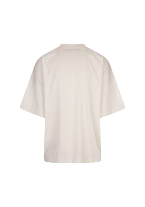 PALM ANGELS T-Shirt Bianca Con Logo Rotondo E Monogramma - PALM ANGELS