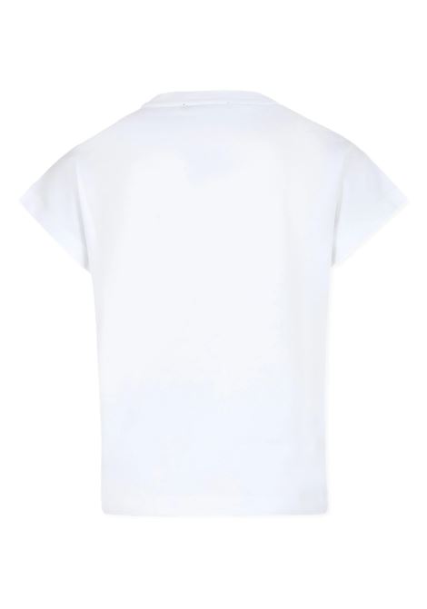 BALMAIN KIDS T-Shirt Bianca Con Logo Stile Romano - BALMAIN KIDS