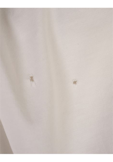 BARROW T-Shirt Bianca Con Logo Sul Girocollo - BARROW