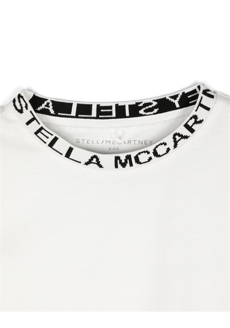 STELLA MCCARTNEY KIDS T-Shirt Bianca Con Logo Sul Girocollo - STELLA MCCARTNEY KIDS