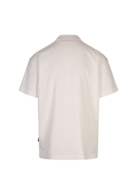 PALM ANGELS T-Shirt Bianca Con Logo Sullo Scollo - PALM ANGELS