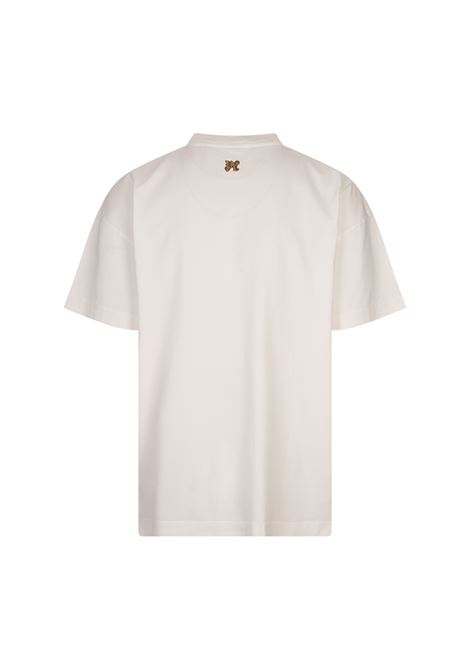 PALM ANGELS T-Shirt Bianca Con PA In Fiamme - PALM ANGELS