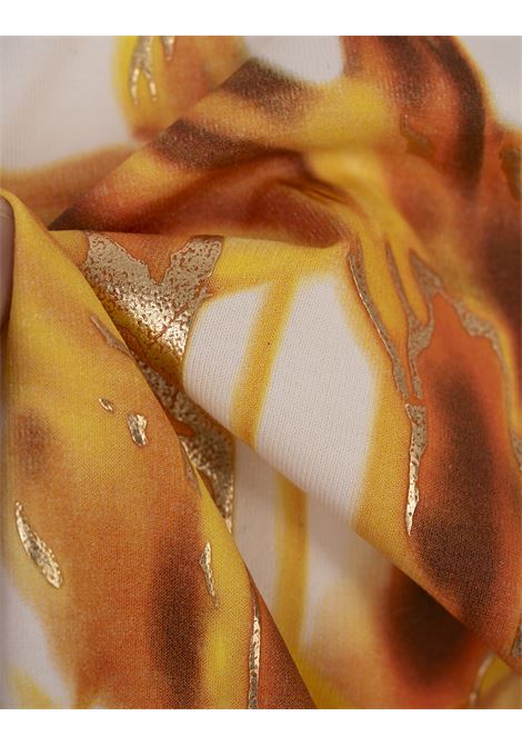 PALM ANGELS T-Shirt Bianca Con PA In Fiamme - PALM ANGELS