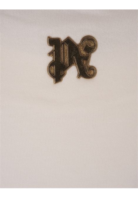 PALM ANGELS T-Shirt Bianca Con PA In Fiamme - PALM ANGELS