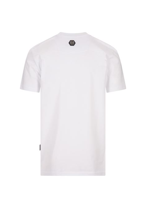 PHILIPP PLEIN T-Shirt Bianca Con Stampa PP Hexagon - PHILIPP PLEIN