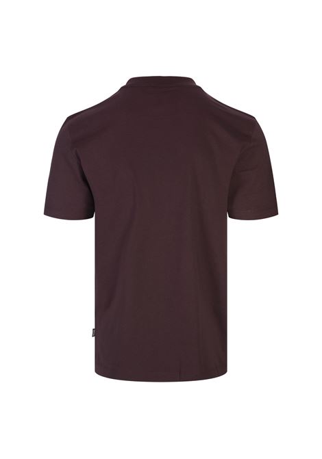 BOSS T-Shirt Bordeaux Con Logo Stampato In Gomma - BOSS