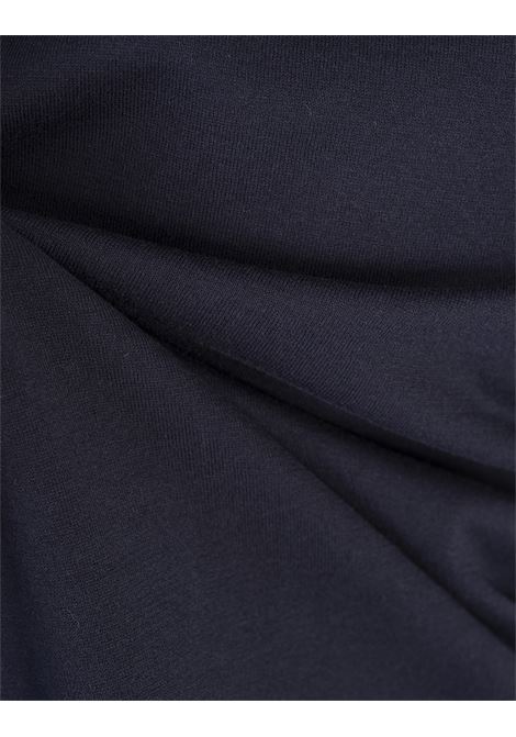 KITON T-Shirt Classica Blu Scuro Con Logo Dietro - KITON