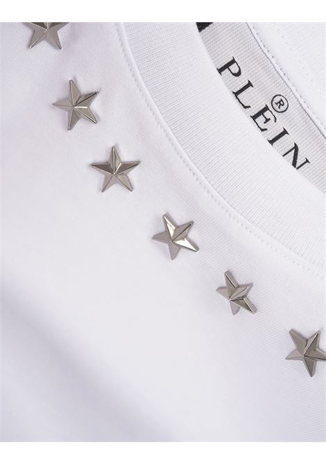 PHILIPP PLEIN T-Shirt Cropped Stars Bianca - PHILIPP PLEIN