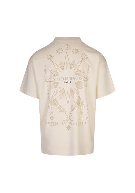 GIVENCHY T-Shirt GIVENCHY Reverse Avorio Con Stampa Tarocchi - GIVENCHY