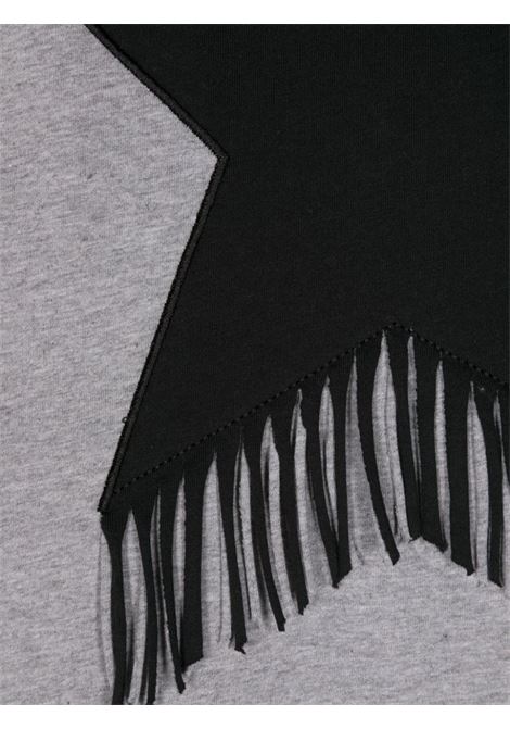 STELLA MCCARTNEY KIDS T-Shirt Grigia Con Frange E Grafica Stella - STELLA MCCARTNEY KIDS