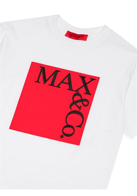 MAX&CO. KIDS T-Shirt Icona Con Logo In Bianco E Rosso - MAX&CO. KIDS