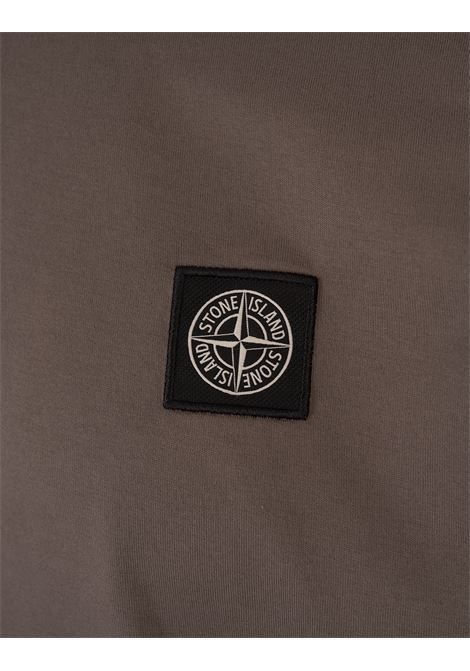 STONE ISLAND T-Shirt In Cotone 60/2 Fango - STONE ISLAND