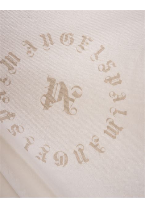 PALM ANGELS T-Shirt Loose Fit Bianca Con Logo - PALM ANGELS