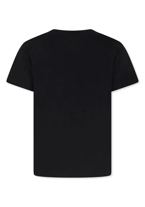 BALMAIN KIDS T-Shirt Nera Con Bottoni E Logo Argentati - BALMAIN KIDS