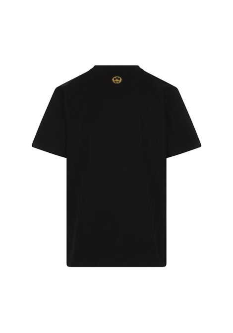BARROW T-Shirt Nera Con Lettering E Stampa Grafica Con Smile - BARROW