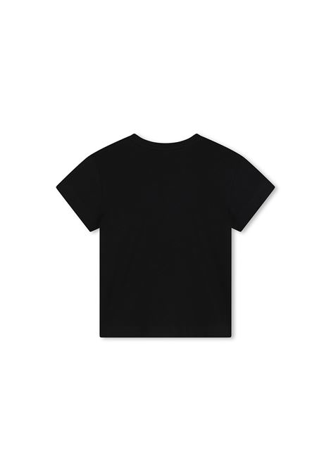 GIVENCHY KIDS T-Shirt Nera Con Logo Di Strass - GIVENCHY KIDS