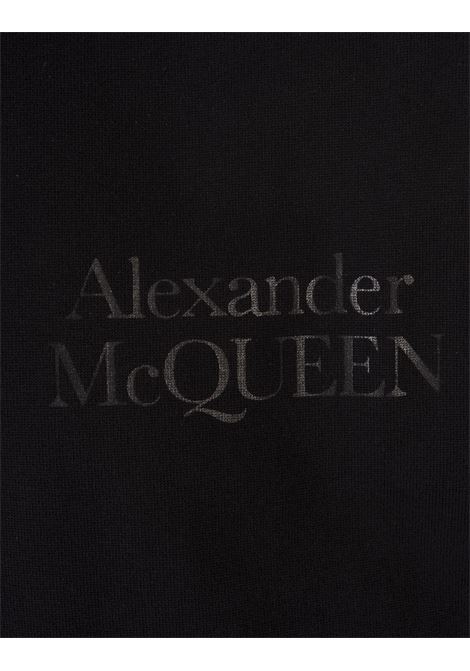 ALEXANDER MCQUEEN T-Shirt Nera Con Logo Oversize - ALEXANDER MCQUEEN