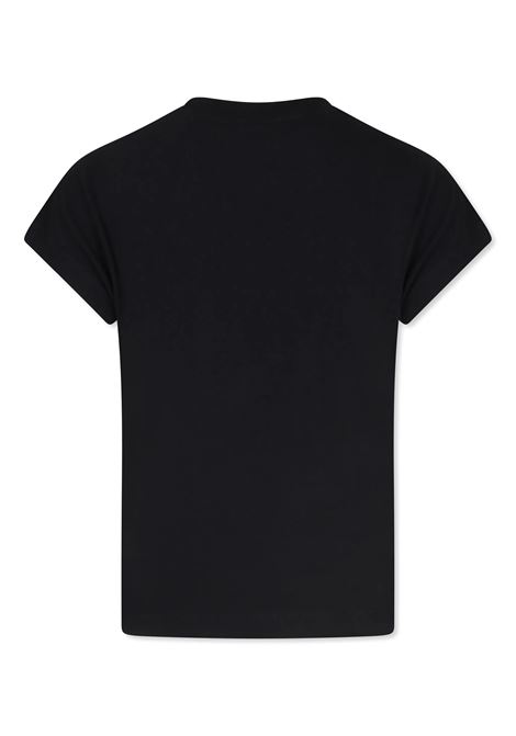 BALMAIN KIDS T-Shirt Nera Con Logo Stile Romano - BALMAIN KIDS