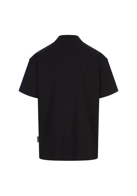 PALM ANGELS T-Shirt Nera Con Logo Sullo Scollo - PALM ANGELS