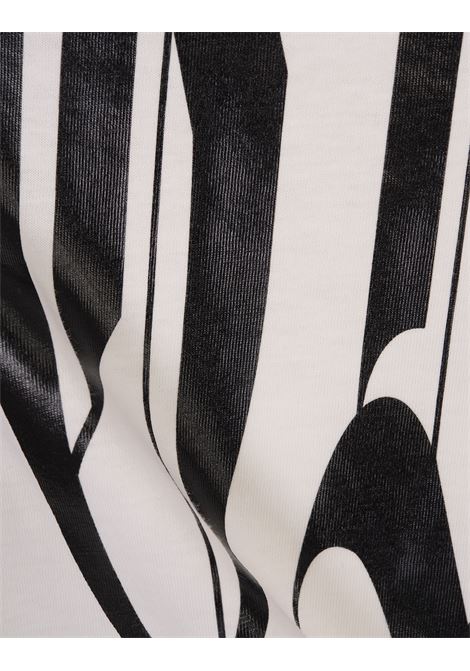 PALM ANGELS T-Shirt Oversize Logo Gothic Bianca - PALM ANGELS