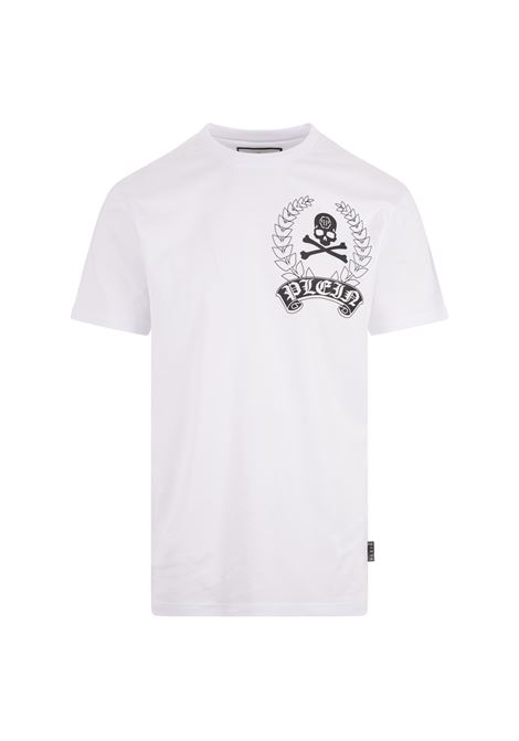 PHILIPP PLEIN T-Shirt Round Neck SS Bianca Con Stampa - PHILIPP PLEIN