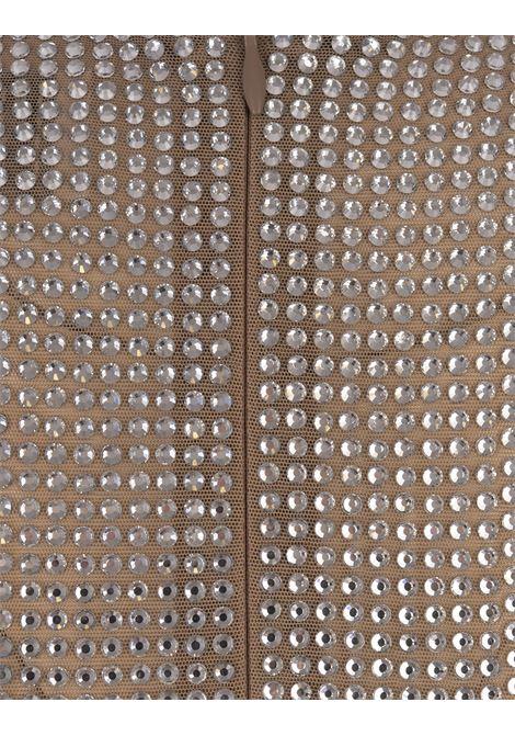 GIUSEPPE DI MORABITO Top A Maniche Corte Beige Con Cristalli - GIUSEPPE DI MORABITO