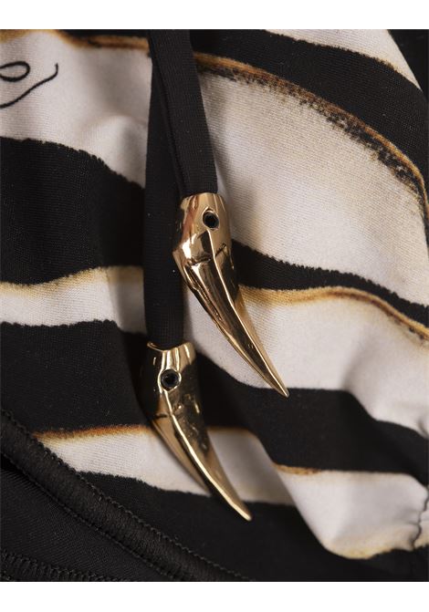 ROBERTO CAVALLI Top Bikini Con Stampa Ray Of Gold - ROBERTO CAVALLI