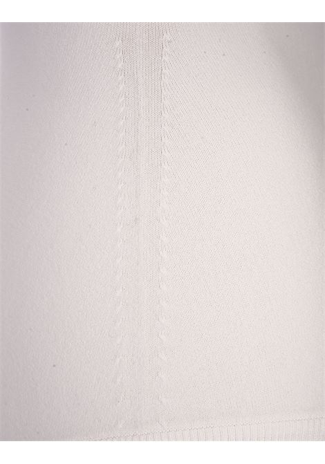 ALEXANDER MCQUEEN Top Body Bianco Con Righe Traforate - ALEXANDER MCQUEEN