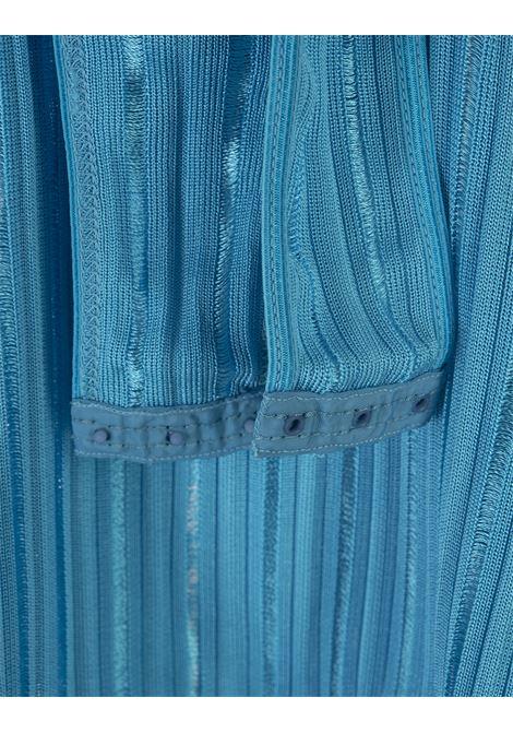 ALAIA Top Body Crinoline A Canotta Lucido Blu - ALAIA