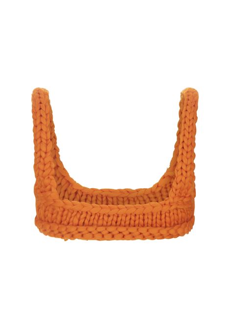 HOPE MACAULAY Top Bralette In Maglia Chunky Arancione - HOPE MACAULAY