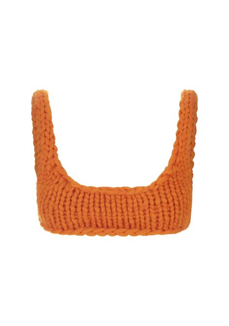 HOPE MACAULAY Top Bralette In Maglia Chunky Arancione - HOPE MACAULAY