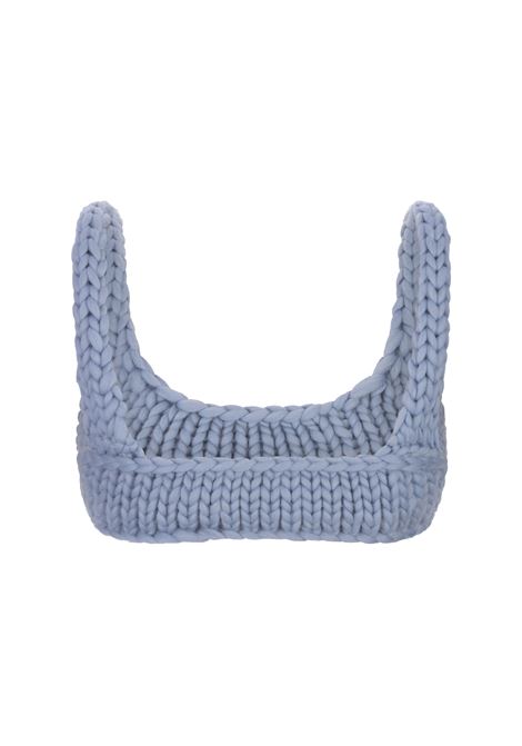HOPE MACAULAY Top Bralette In Maglia Chunky Azzurro Cielo - HOPE MACAULAY
