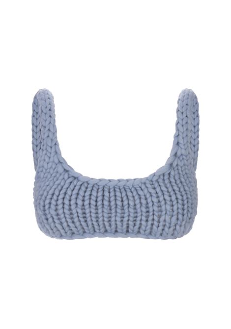HOPE MACAULAY Top Bralette In Maglia Chunky Azzurro Cielo - HOPE MACAULAY