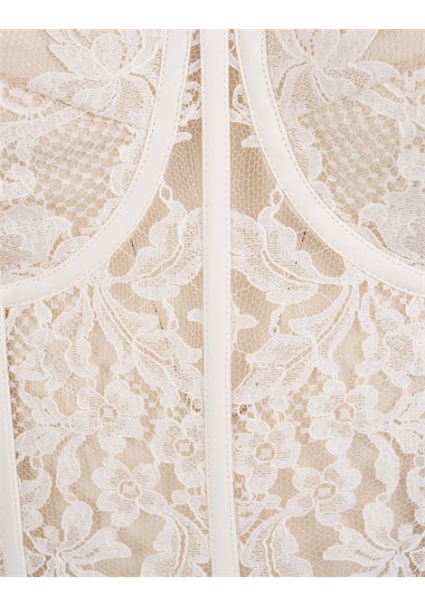 ALEXANDER MCQUEEN Top Bustier In Pizzo Bianco - ALEXANDER MCQUEEN