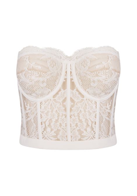 ALEXANDER MCQUEEN Top Bustier In Pizzo Bianco - ALEXANDER MCQUEEN