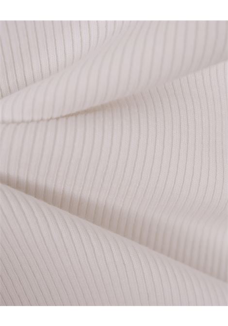 ALEXANDER MCQUEEN Top Canotta A Coste Bianco - ALEXANDER MCQUEEN