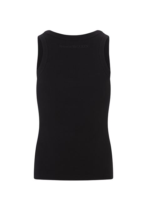 ALEXANDER MCQUEEN Top Canotta A Coste Nero - ALEXANDER MCQUEEN