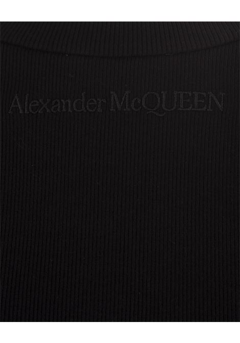 ALEXANDER MCQUEEN Top Canotta A Coste Nero - ALEXANDER MCQUEEN