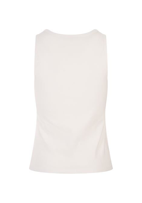 RABANNE Top Canotta Bianco Con Dettaglio Monogram - RABANNE