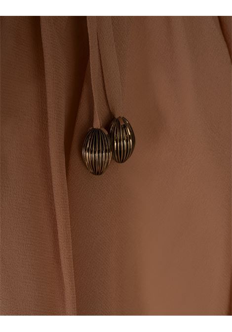 CHLOÉ Top Con Arricciature In Georgette Di Seta Cheek - CHLOÉ